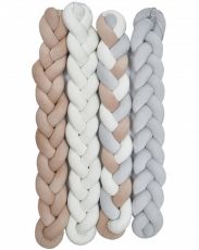 Бампер - косичка Twins 3-х прядна 220 см Ego 2020-K3-220E-02, beige
